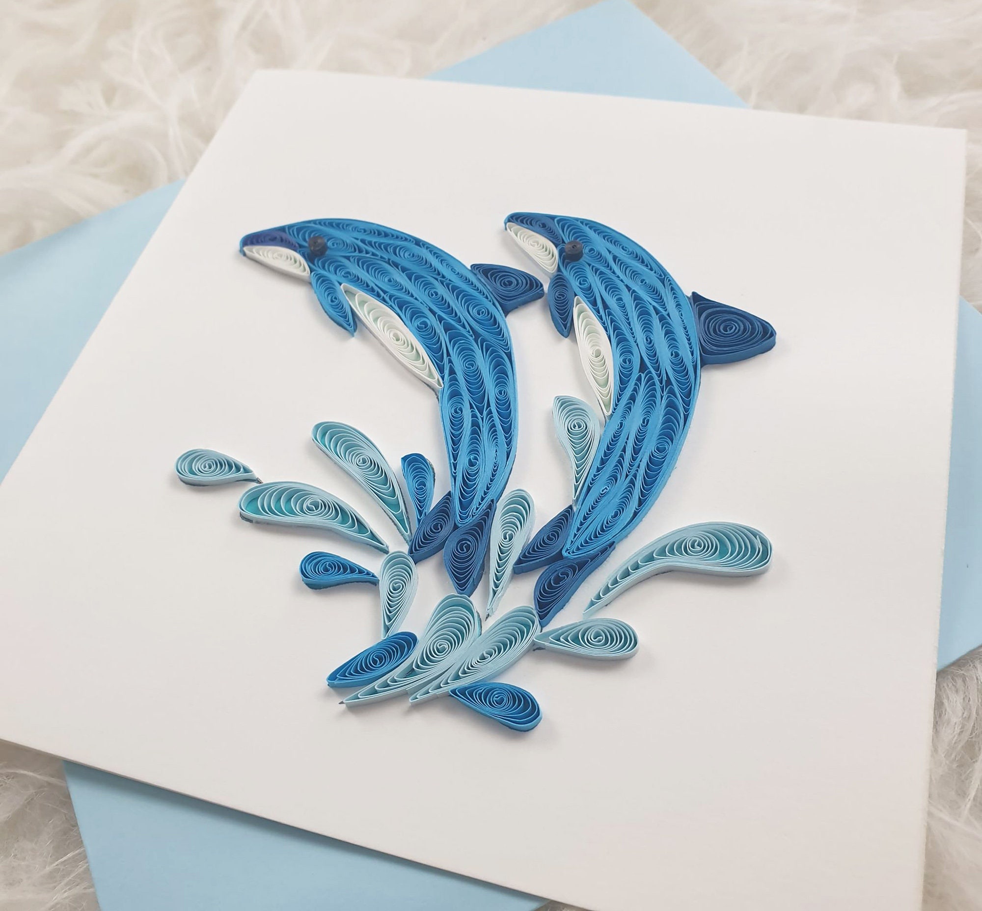 Handmade Quilling Cards dolphin Etsy New Zealand
