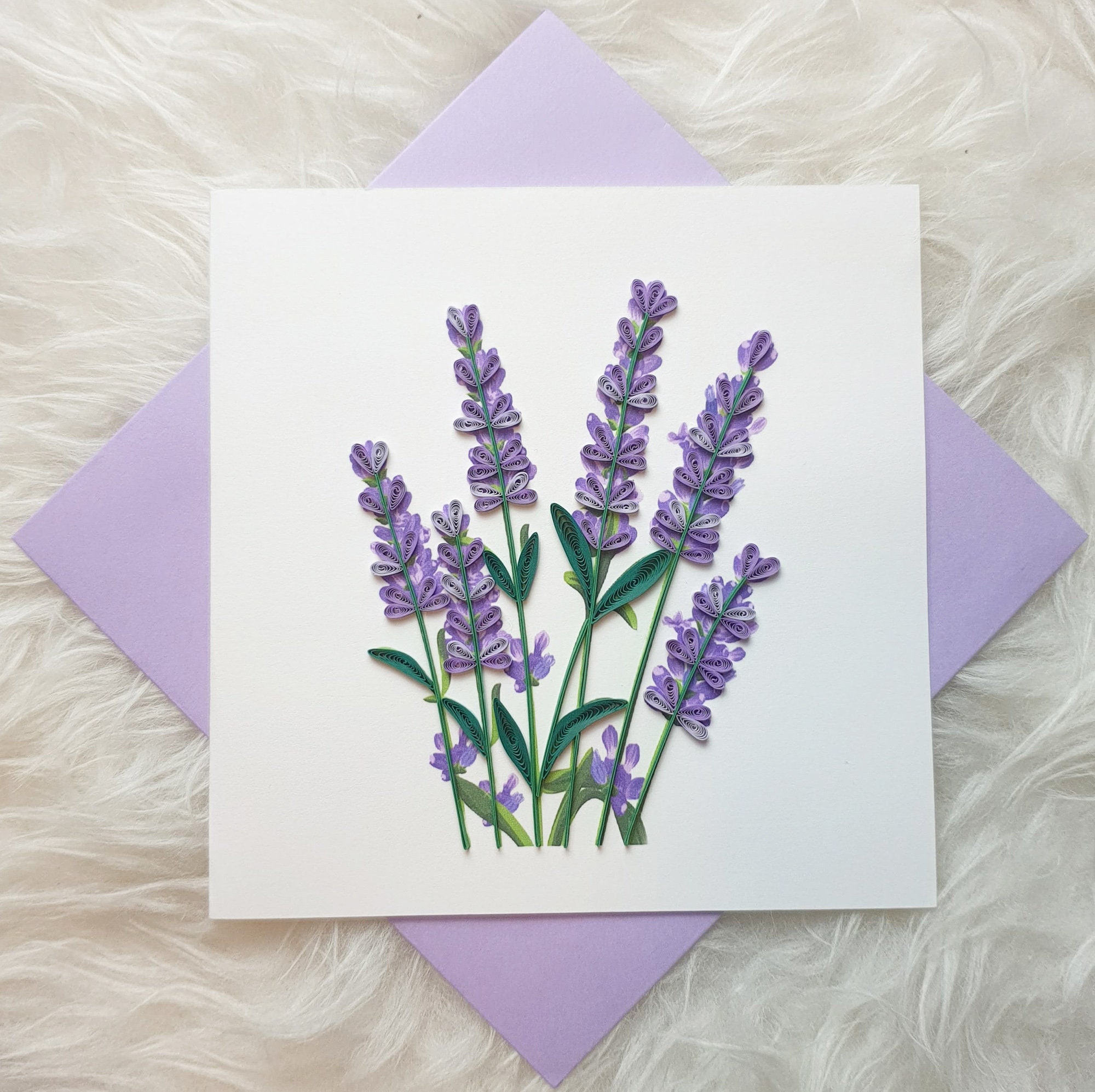 Handmade Quilling Cards Lavender Etsy