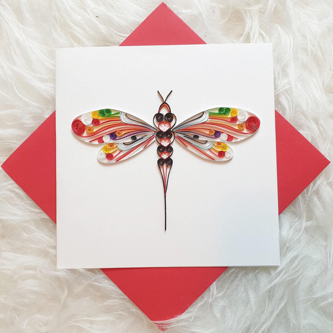 Handmade Quilling Cards dragonfly Etsy