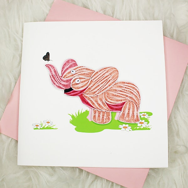 Quilling Cards Elephant Etsy