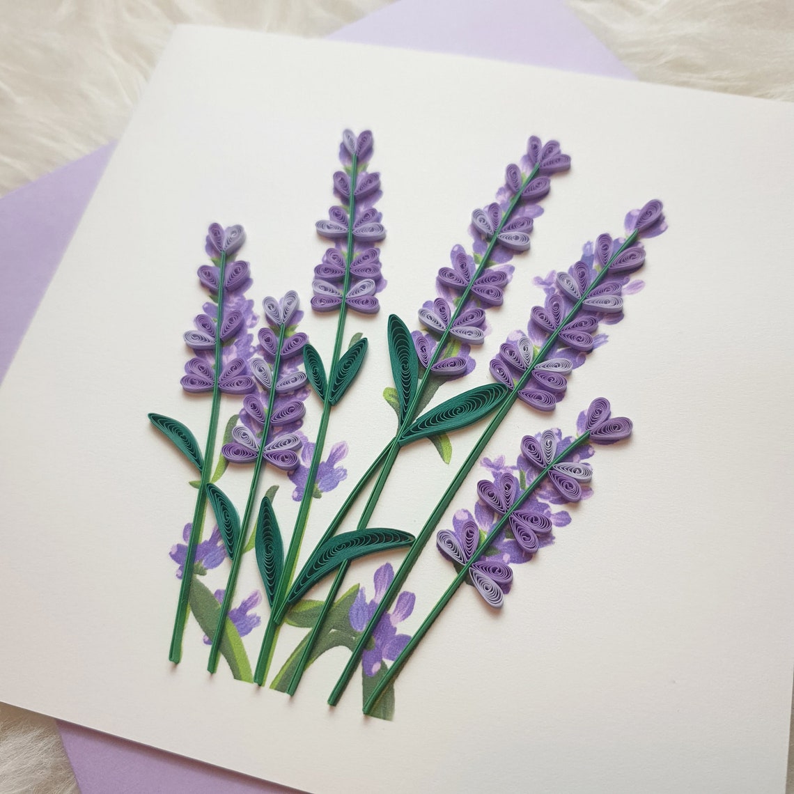 Handmade Quilling Cards Lavender Etsy