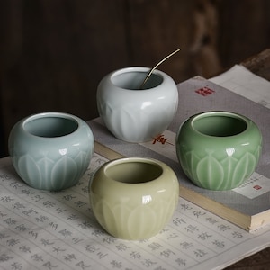 Calamaio multifunzionale in porcellana in ceramica con supporto per pennello per la pratica della calligrafia cinese giapponese