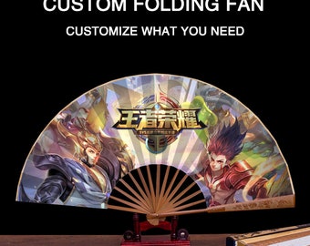 Customizable  Folding Fan, Chinease/Japanese Folding Hand Fan, Women Hand Folding Fans Hand Fan Gift fan Craft fan Folding Fan Dance Fan.