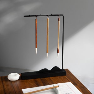 Studio moderno minimalista creativo quattro tesori Brush Hanger, giapponese Calligrapghy cinese disegno pennello holder, decorazione della sala studio.