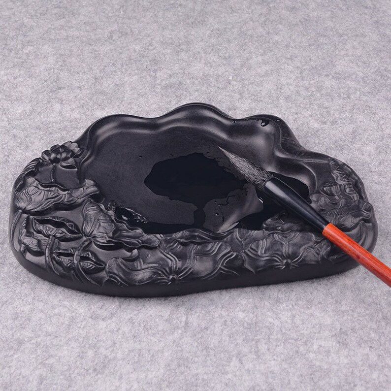 Chinese Calligraphy Inkstone,natural Stone Calligraphy Ink Stone With ...