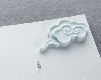 Porte-pinceau de calligraphie chinoise Ruyi en porcelaine, pinceau chinois pour le début et pratique de la calligraphie chinoise