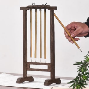 Studio moderno minimalista creativo quattro tesori Brush Hanger, giapponese Calligrapghy cinese disegno pennello holder, decorazione della sala studio.