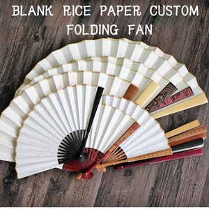 Hand-written Chinese calligraphy folding fan, Handheld Folding Fan,silk fan, gift craft fan