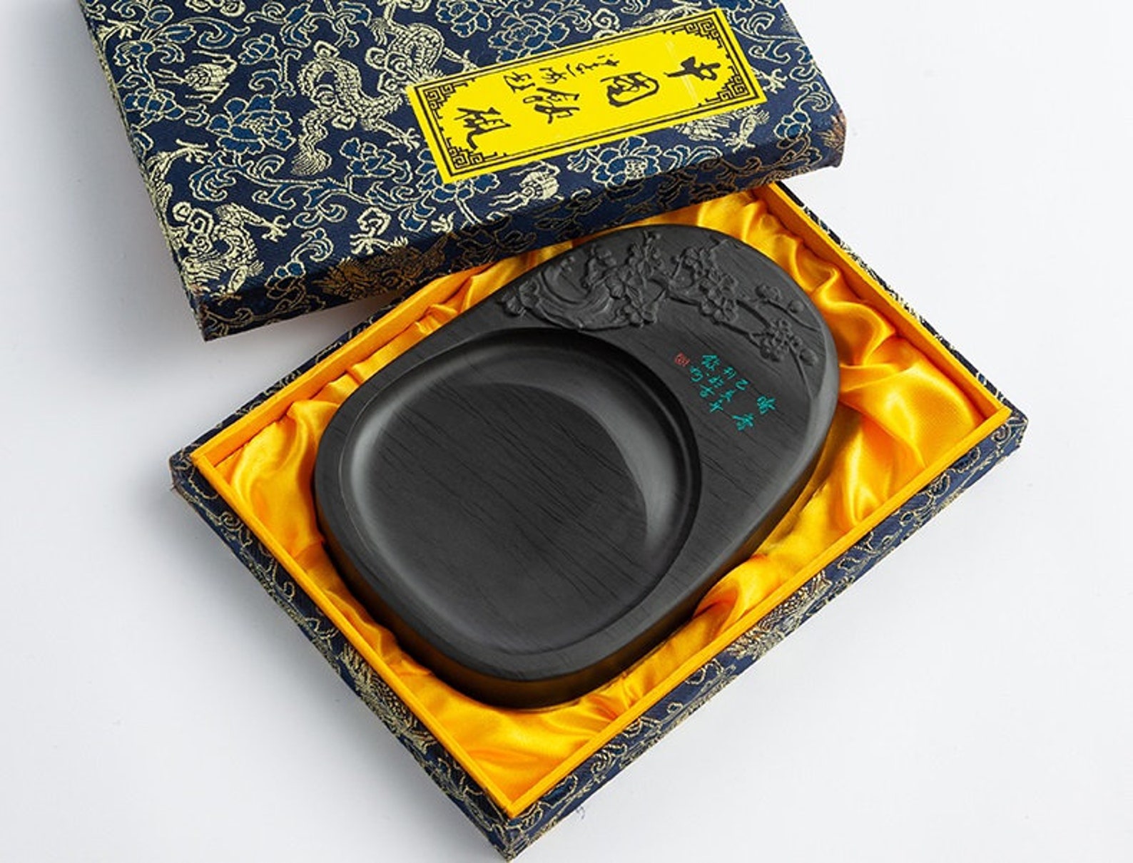 Chinese Calligraphy Inkstone,natural Stone Calligraphy Ink Stone With ...