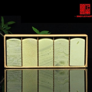 5 PCS Pietra qintiana cinese, per intaglio di foche di pietra cinesi, pratica di intaglio di foche cinesi.(2.5*5CM)