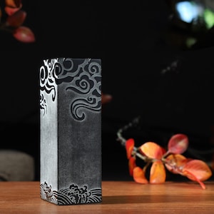 Sigillo in giada nera Bodhi, sigillo con nome personalizzato, sigillo in pietra intagliato, sigillo quadrato in pietra cinese con il tuo nome inciso a mano, set di sigilli personalizzati.
