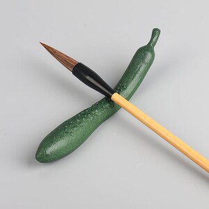 Calligraphy Studio Cute Deer Shape Handmade Cast Copper Calligraphy Brush Holder And Paperweight - Dimension L3.5cm*W1.5cm*H3.5cm With Gift Box: Desk Accessories & Storage Products