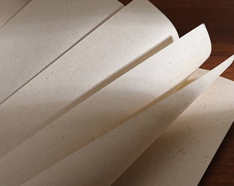 Papier de mûrier chinois fait à la main, papier spécial pour la calligraphie chinoise et japonaise Pratique du dessin 50 feuilles / set.