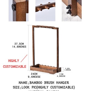 Taille personnalisable Chinois Japonais Calligrapghy Bamboo Brush Hanger Drawing Brush Holder. image 10