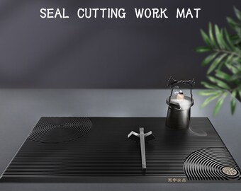 Seal cutting work mat,Seal carving and lettering collection dust table mat seal carving supplies.