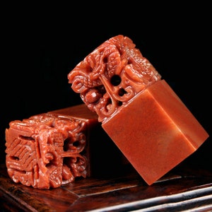 Sigillo del nome cinese, scultura del sigillo personalizzato cinese, sigillo cinese con il tuo nome set Scatola regalo in legno per dipingere la calligrafia