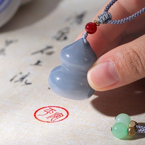 Customized Blue Frozen Jade Gourd Fortune Gift Seals, Chinese Stone Seal With Your Name Hand Engraved, Custom Made Seal Set.