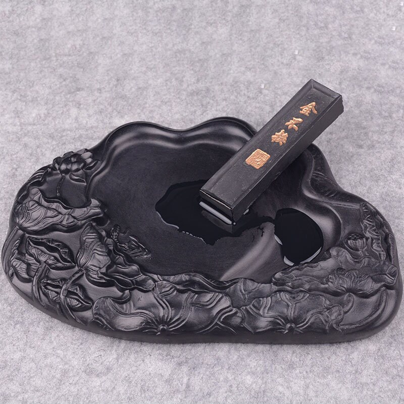 Chinese Calligraphy Inkstone,natural Stone Calligraphy Ink Stone With ...