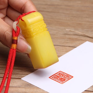 Custom  Name Seal, Stone Seal Carving, Chinese Stone Square Seal With Your Name Hand Engraved, Custom Made Seal Set
