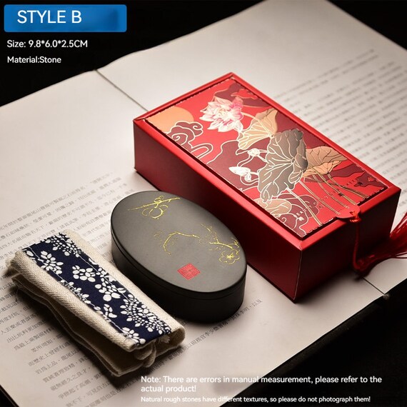 Kit Calligraphie Chinoise Traditionnelle 4 Trésors – Pinceaux, Encre, Papier & Pierre + Boîte