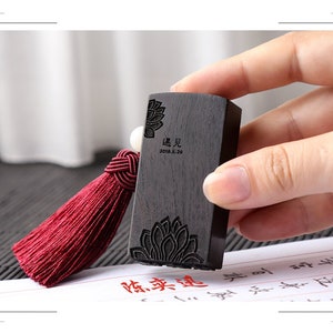 Sigillo di taglio del legno cinese, intaglio del sigillo personalizzato cinese, sigillo cinese con il tuo nome