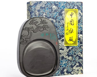 書道　硯　中国で購入　天然石 Amazon | 大玄堂 書道 硯 高級本石 角上硯 天然石 玄昌石 習字
