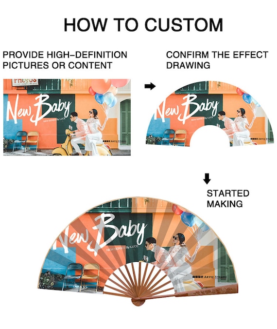 Customizable Folding Fan Chinease japanese Folding Hand Fan