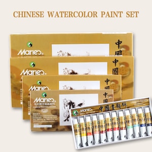 12ml 水彩絵の具アーティストセット、豊富な顔料、鮮やか、学生、初心者、趣味の画家など向け (12、18、24、36 色)