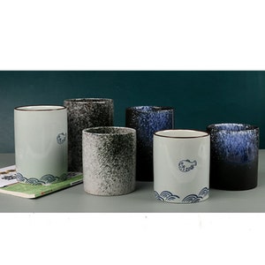 Supporto per penna in ceramica per calligrafia cinese, supporto per pennello da scrittura per calligrafia da scrivania, adatto per ufficio, classe, famiglia.