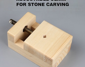 Wood Clamp Chinese Seal Stone Bed,Seal Engraving Carving Clamp,Adjustable Clamp for Stone Carving,Wood Carving Clamp Stone