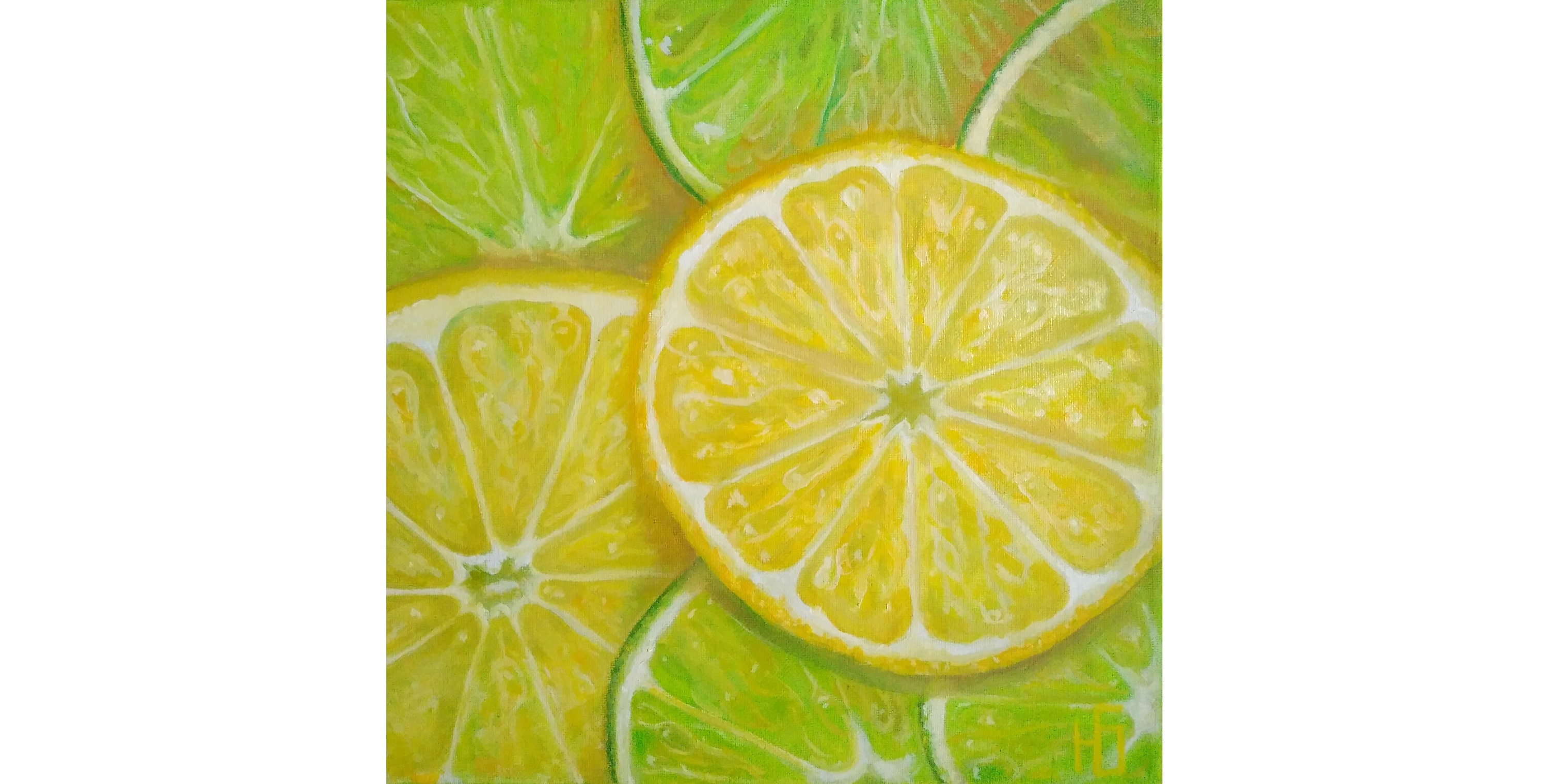 Lemon Painting Original Art Citrus Artwork Hyper Realism Etsy
