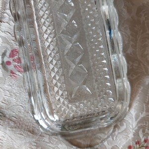 Gorgeous vintage butter dish with lid, 20 x 10cm glass dining dish, high tea dish, devonshire tea dish, shower tea dish with lid