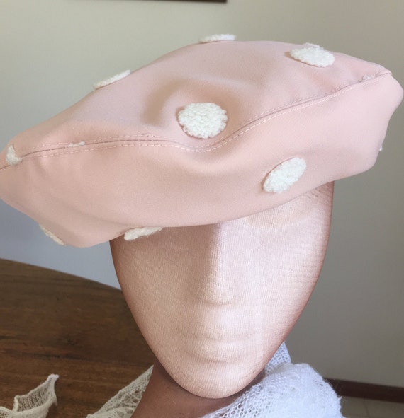 100/% wool beret hat beret winter hat black beret vintage beret Polka dots beret hat polka dots white beret gift for girl