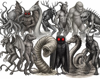 Cryptid 25 Piece Clipart Set