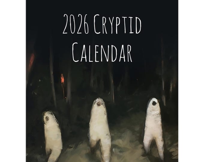 Cryptid Wall Calendar 2026 - Etsy