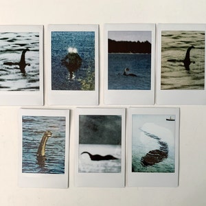 Lake Monster Mini Photo Prints | Cryptidcore Nessie Loch Ness Monster Champ Ogopogo Loveland Frog Frogman Freshwater