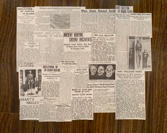 Conjunto de recortes de periódicos de los Gigantes