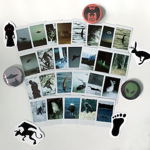 Cryptidcore Photo Prints | Bigfoot Frogman Mothman Cryptid Aesthetic Cabincore Nessie Loch Ness monster Yeti UFO Alien Aliencore Sasquatch