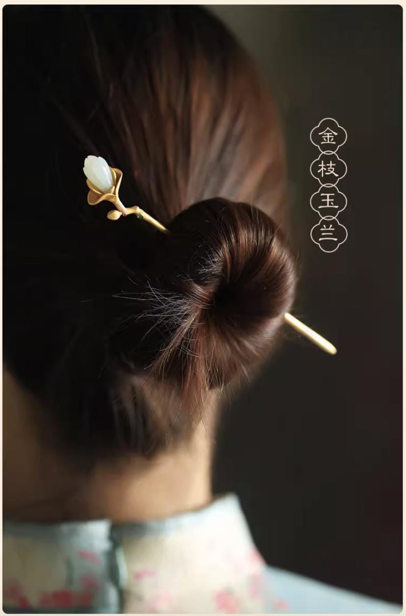 Chinesische Strass Haarnadel – Funkelnder Chignon-Stecker In Pfauenblau
