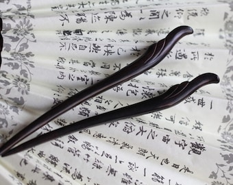 谷雨檀木发簪 Grain Rain- The Sixth solar term unisex Hairpin-Chinese Traditional Sandalwood Hairpin