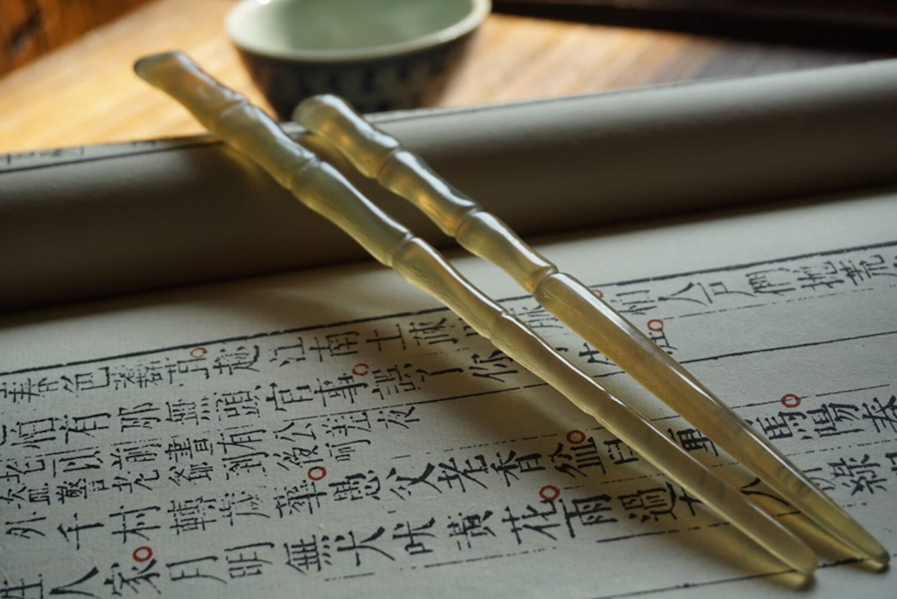 Rare Traditional Chinese Horn Hairpin
