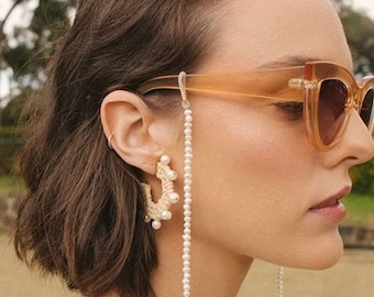 Glasses strap, Natural Pearl sunglasses chain, Eyewear chain, Sunglasses strap, Natural baroque pearl, Eyeglasses chain holder