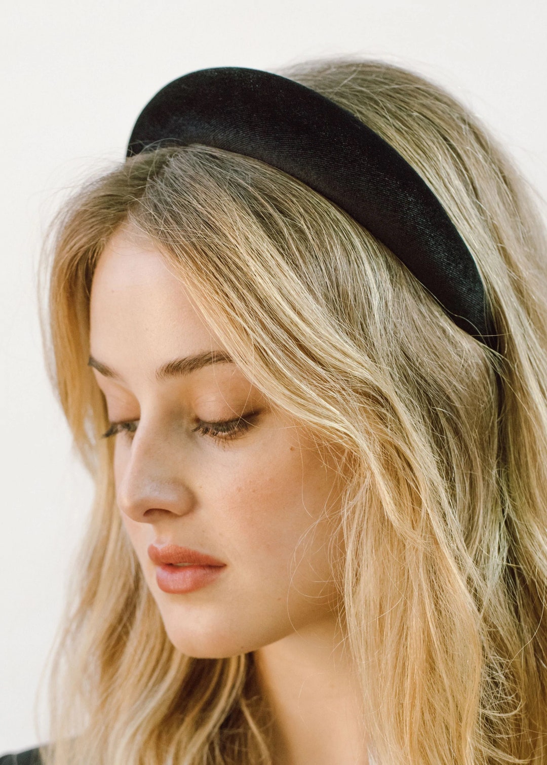 Black Headband Pad Headbands Velvet Head Band Women Padded Etsy Australia