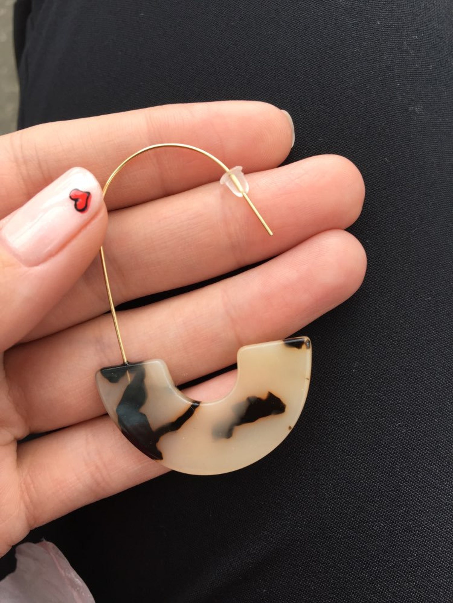 Tortoise Earrings Large Statement Acrylic Earrings Tortoise Etsy