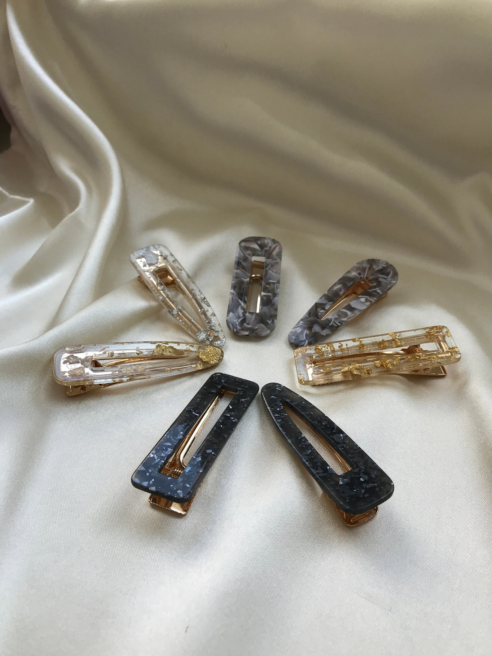 Resin Hair Clip Tortoise Hair Clips Pearl Hair Clip Etsy