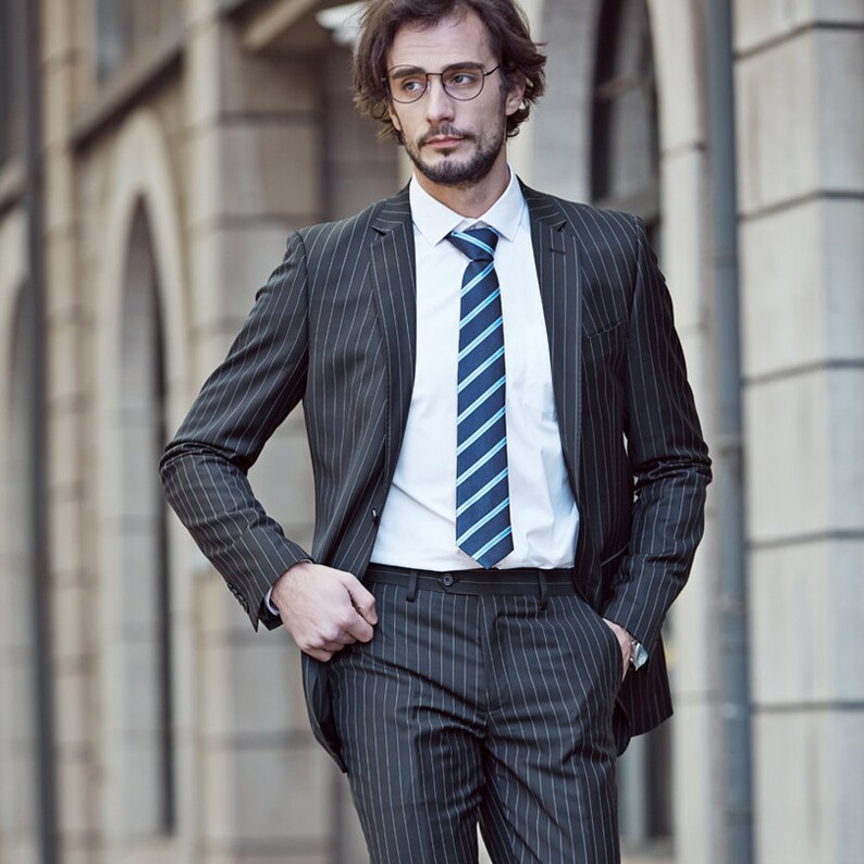 Bespoke Suithandmadebespoke Mens Suit Wool Blend 2piece Etsy