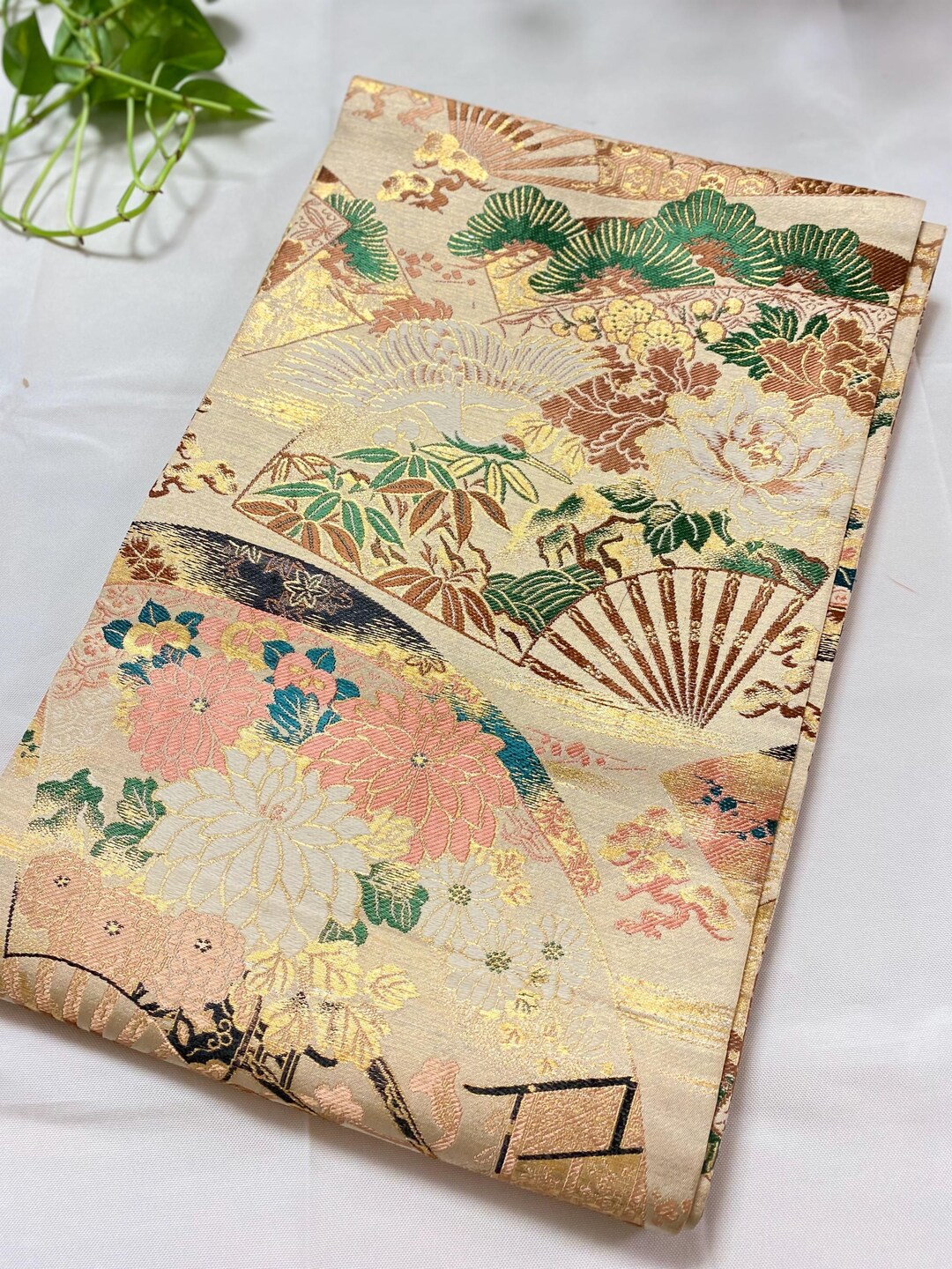 Vintaged Kimono Obi, Obi, Japanese Sash, Obi Belt, Maru-obi,japanese ...