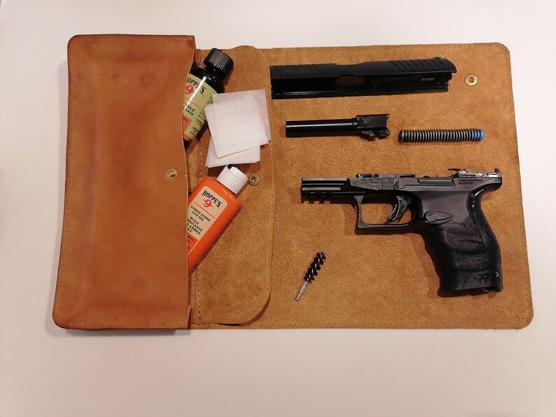 Gun Cleaning Matleather Gun Matgun Cleaning Caseleather Gun Etsy