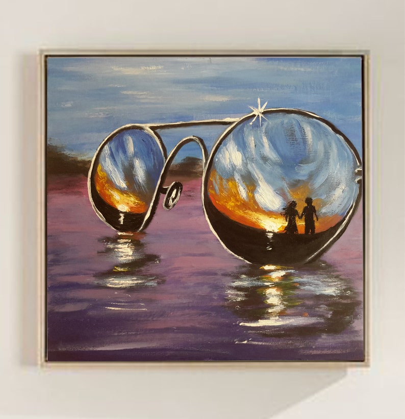 Couple Painting Original Art size 8-8