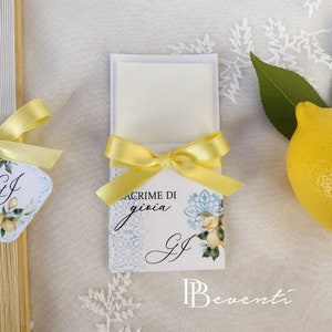 Fazzoletti per Wedding Bag Linea  Mediterraneo, Lacrime di gioia, Porta Fazzoletto Matrimonio, Gadget nozze, Accessori personalizzati